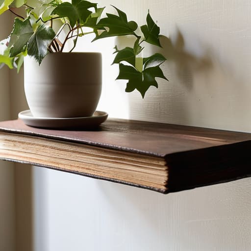 The "Found Object" Floating Shelf on wall.