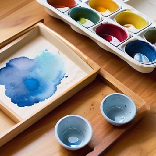 The Low-Mess Watercolor Hack using pan sets.