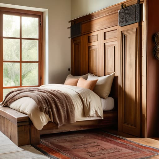 The Repurposed Vintage Door as a headboard.