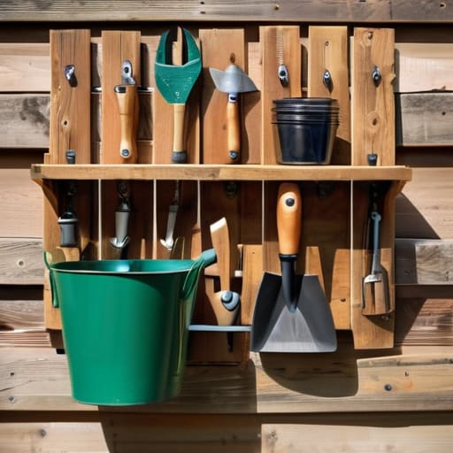 The Backyard Tool Station organized garden tools.