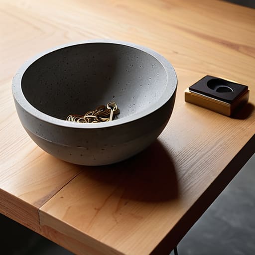 Concrete Desktop Catch-Alls for desk organization.